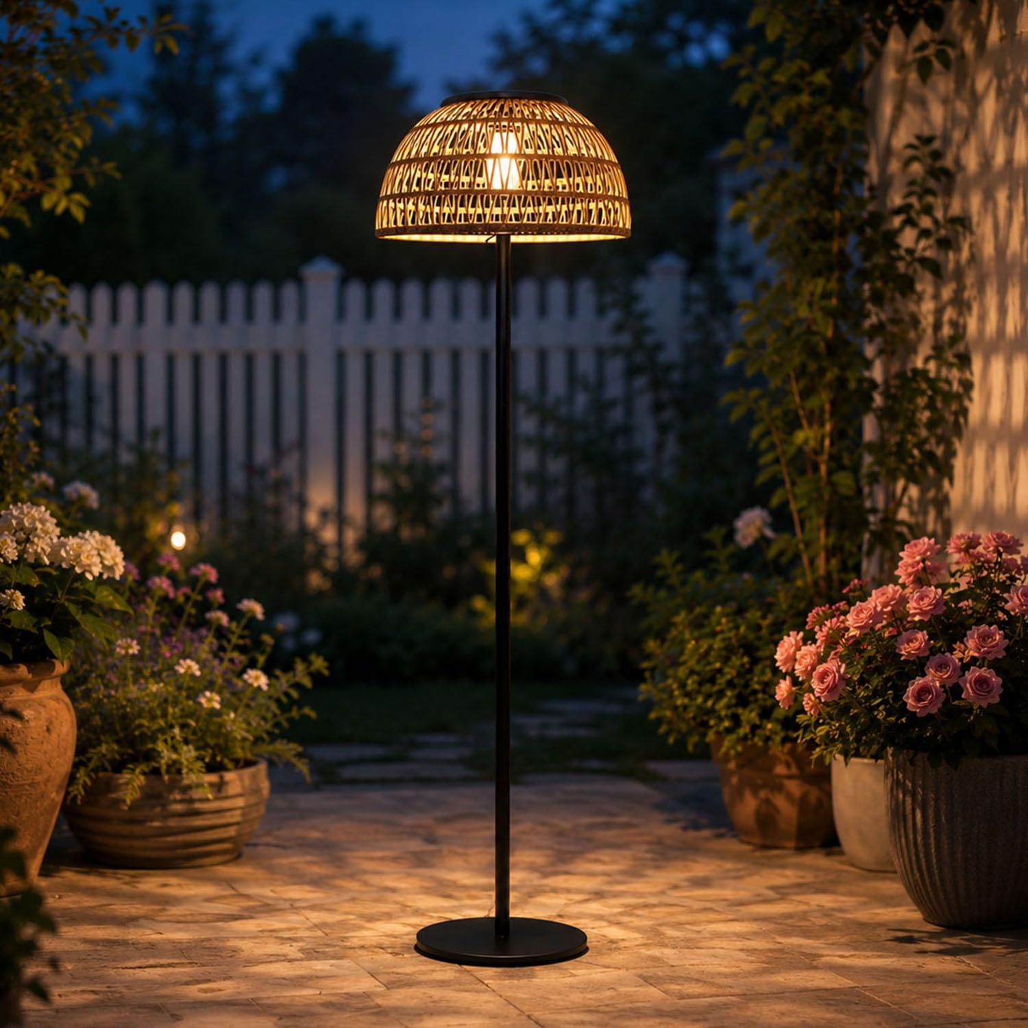 Lampe de sol extérieure beige  - Usb Charger avis et prix