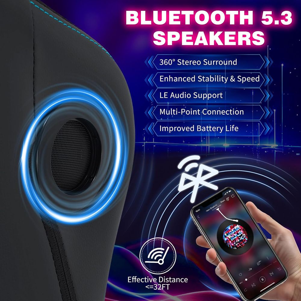 Chaise de jeu avec lumières LE - Bluetooth Speaker avis et prix
